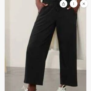 Athleta Avenue Wide Leg Crop Pant Black